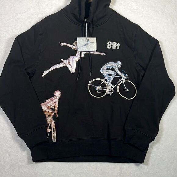 88Rising rare‎ concert release digital robots 88 Sorayama hoodie pullover Men M - Picture 1 of 9
